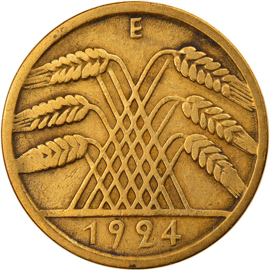 Monnaie, Allemagne, République de Weimar, 10 Rentenpfennig, 1924