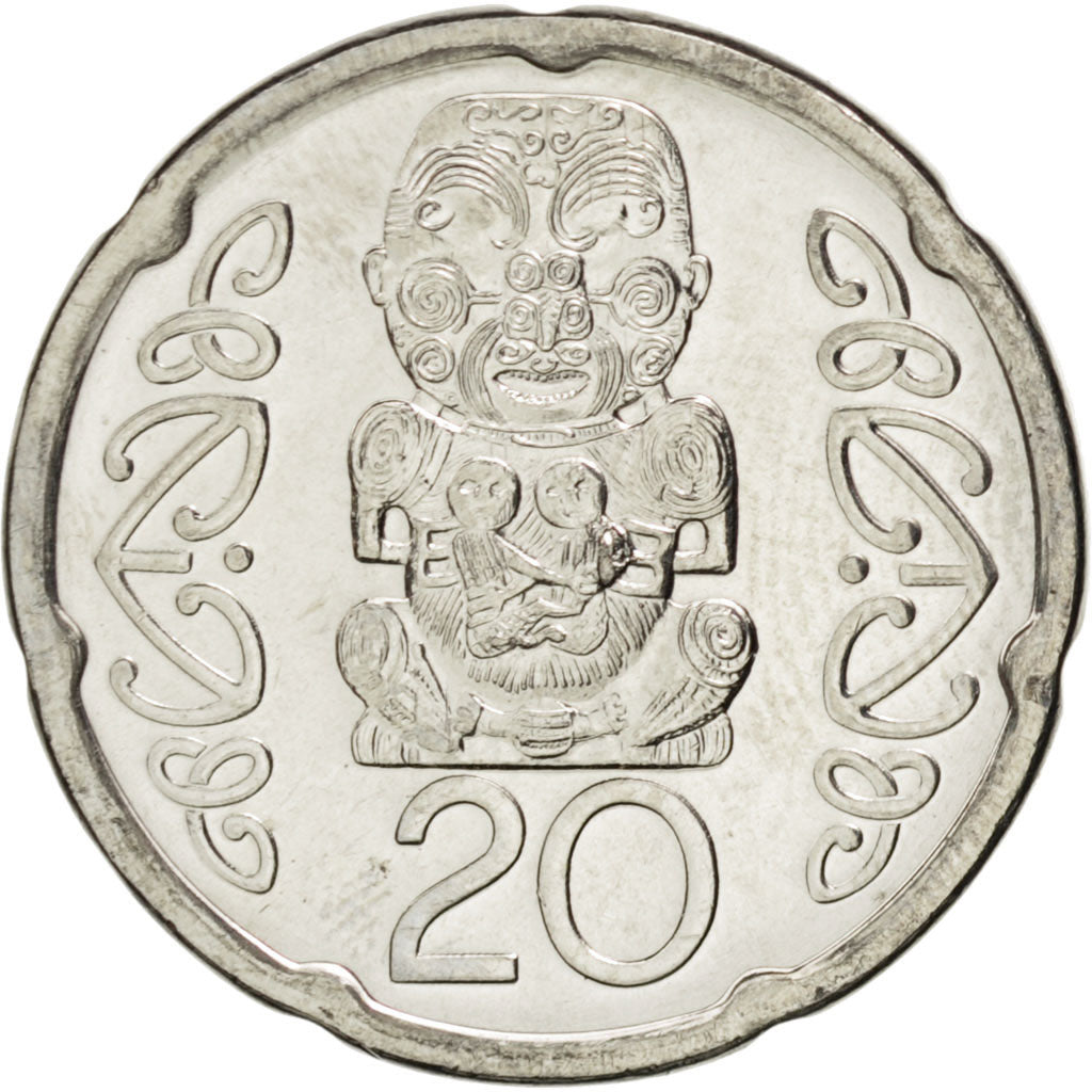 NEW ZEALAND, 20 Cents, 2006, KM #118a, MS(63), Nickel Plated Steel, 21.75, 4.08