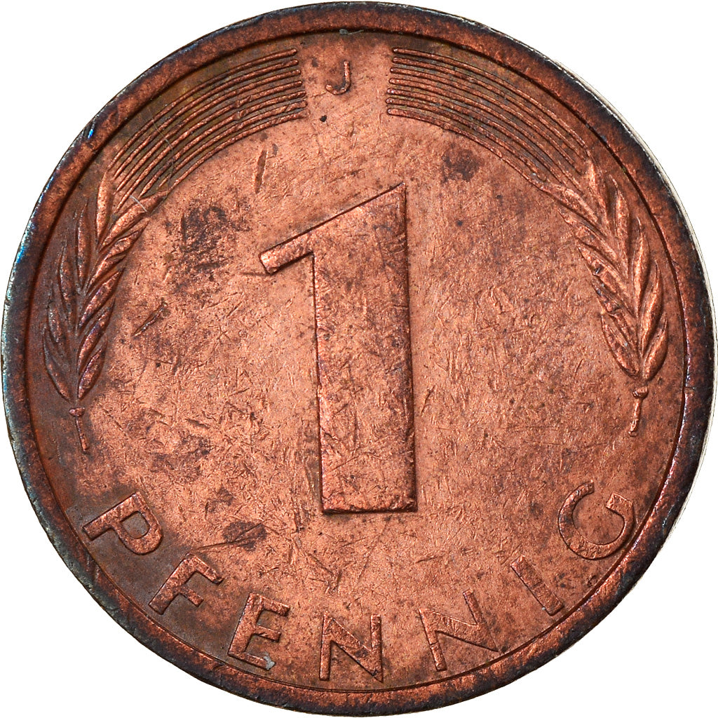 Moneta, Niemcy - RFN, Pfennig, 1972, Hambourg, EF(40-45), Miedź platerowana