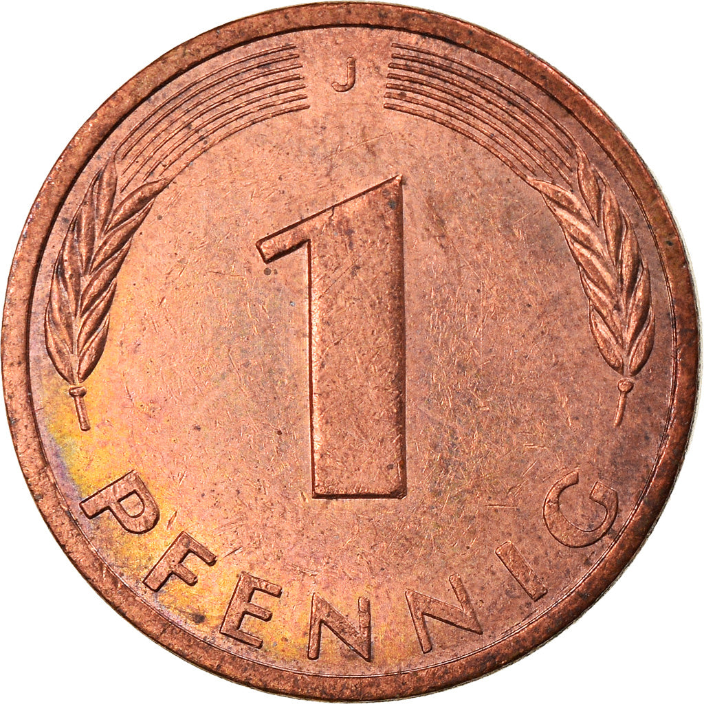 Coin, GERMANY - FEDERAL REPUBLIC, Pfennig, 1982, Karlsruhe, EF(40-45), Copper