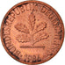 Coin, GERMANY - FEDERAL REPUBLIC, Pfennig, 1986, Hambourg, EF(40-45), Copper