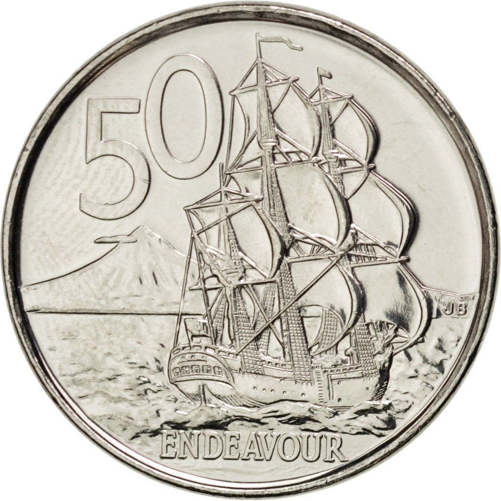 NEW ZEALAND, 50 Cents, 2006, KM #119a, MS(63), Nickel Plated Steel, 24.75, 4.96