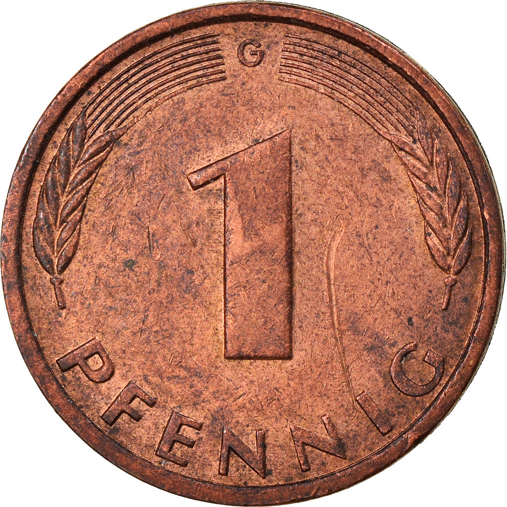 Monnaie, République fédérale allemande, Pfennig, 1987, Stuttgart, TTB, Copper