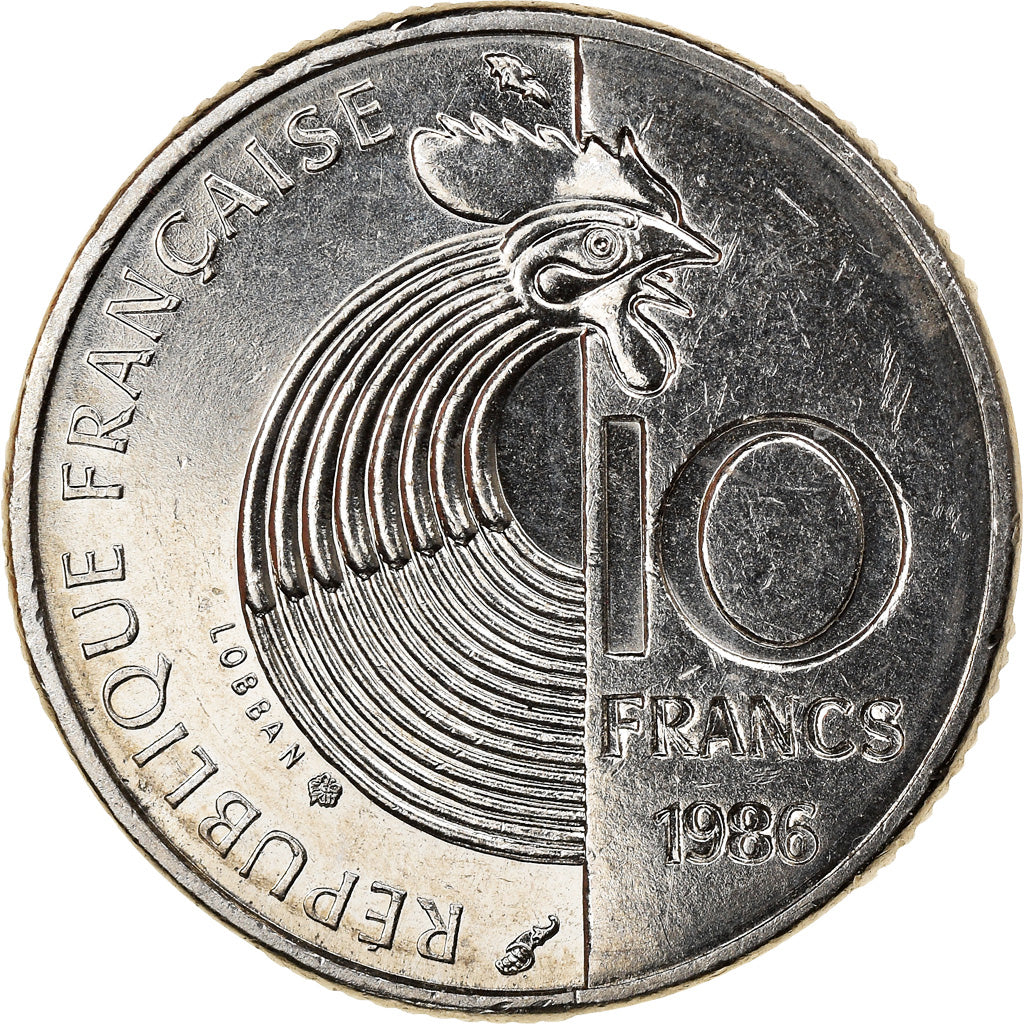Münze, Frankreich, Schumann, 10 Francs, 1986, SS+, Nickel, KM:958, Gadoury:825