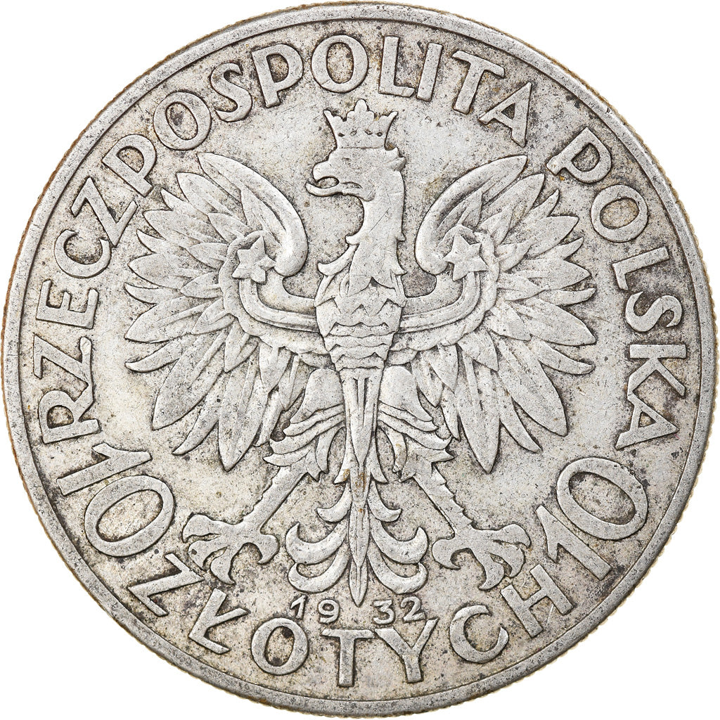 Münze, Polen, 10 Zlotych, 1932, Warsaw, SS, Silber, KM:22