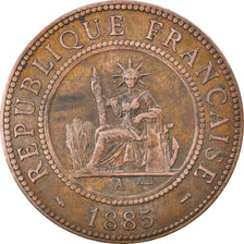 Munten, FRANS INDO-CHINA, Cent, 1885, Paris, ZF, Bronze, KM:1, Lecompte:37