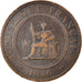 Moneda, INDOCHINA FRANCESA, Cent, 1886, Paris, MBC, Bronce, KM:1, Lecompte:38