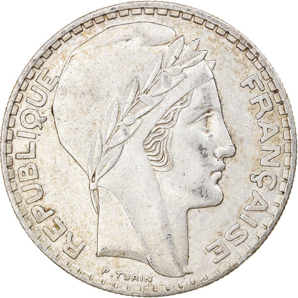 Munten, Frankrijk, Turin, 20 Francs, 1937, Paris, ZF+, Zilver, KM:879