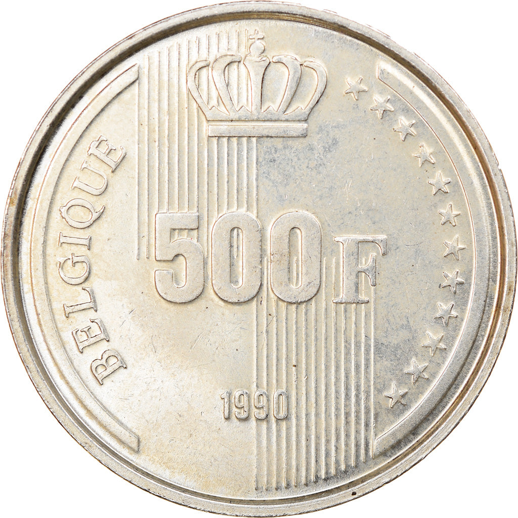 Moneta, Belgio, 500 Francs, 500 Frank, 1990, SPL-, Argento, KM:179