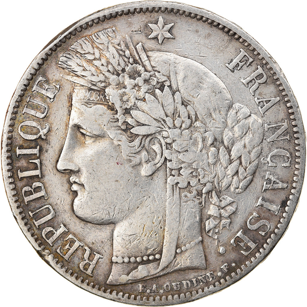 Coin, France, Cérès, 5 Francs, 1850, Paris, EF(40-45), Silver, KM:761.1