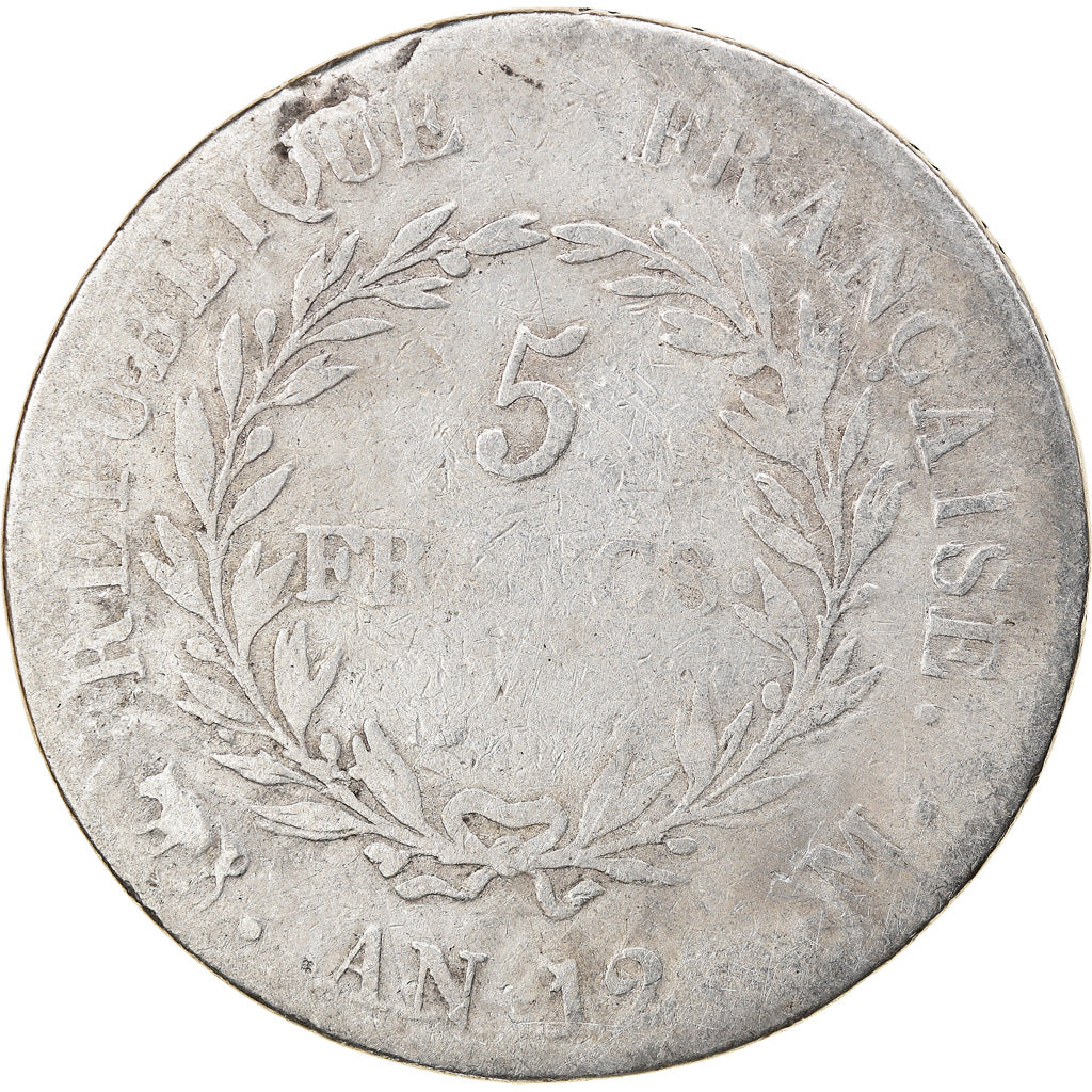 Moeda, França, Bonaparte Ier Consul, Napoléon I, 5 Francs, 1804, Toulouse