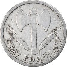 Moneta, Francia, Bazor, 2 Francs, 1944, Castelsarrasin, MB+, Alluminio