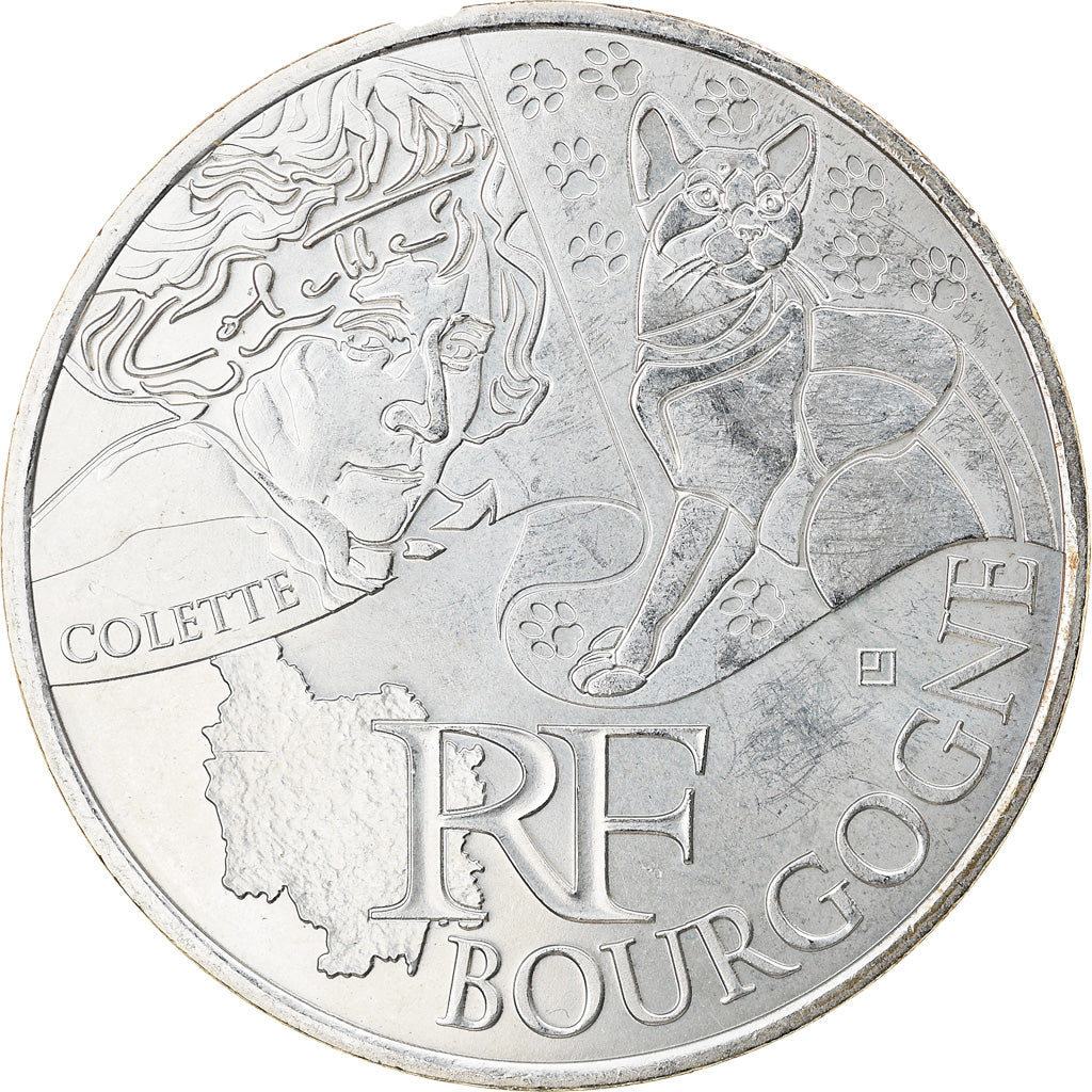 Frankrijk, 10 Euro, Bourgogne, 2012, Paris, PR, Zilver, Gadoury:EU514, KM:1867