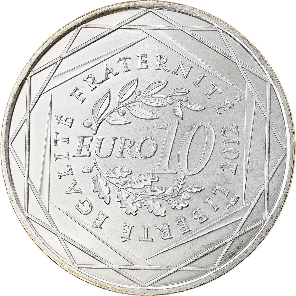 Frankrijk, 10 Euro, Bourgogne, 2012, Paris, PR, Zilver, Gadoury:EU514, KM:1867