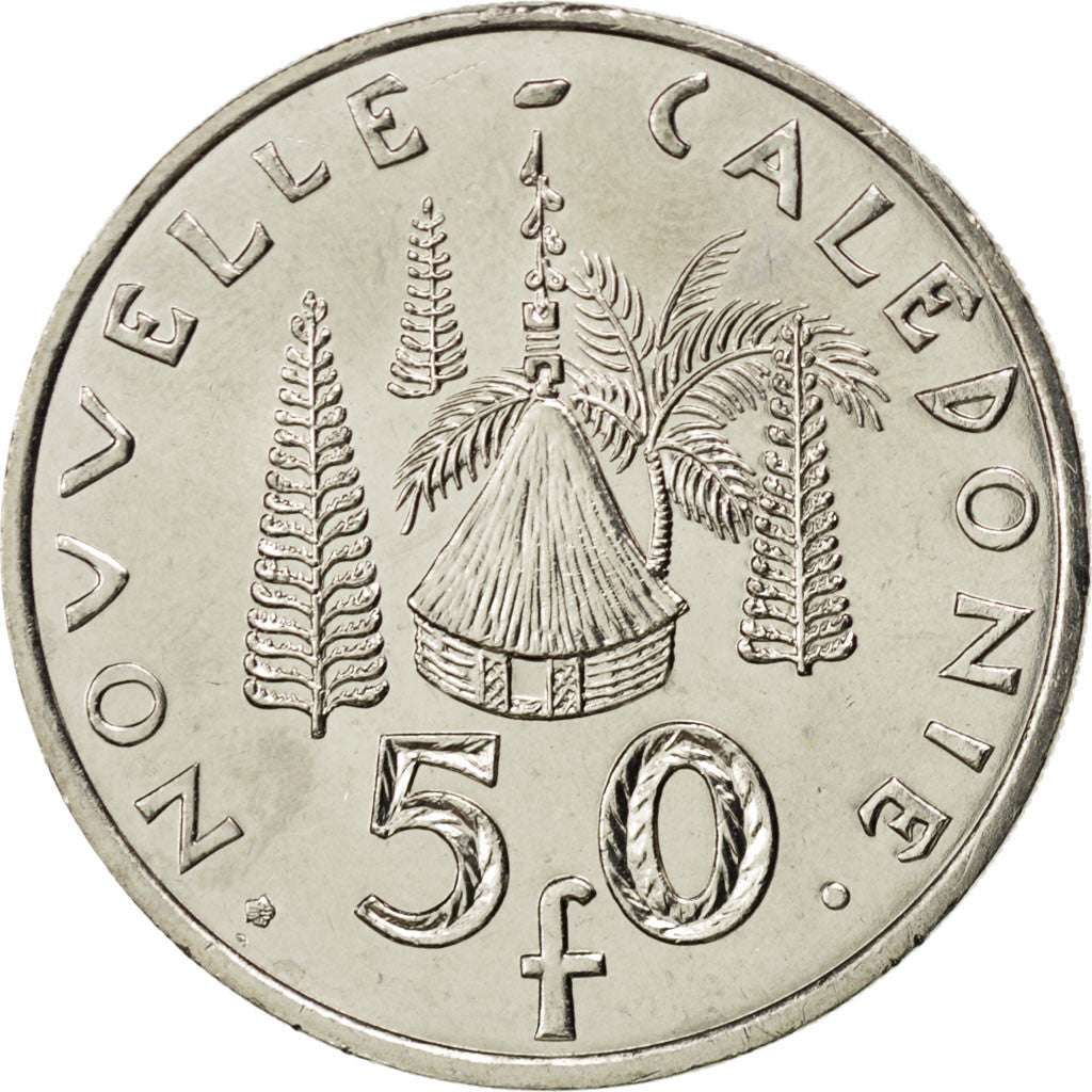 NEW CALEDONIA, 50 Francs, 2009, Paris, KM #13a, MS(63), Copper-Nickel, 15.00