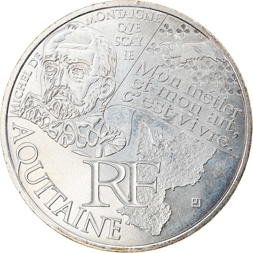 Francia, 10 Euro, Aquitaine, 2012, Paris, EBC, Plata, Gadoury:EU514, KM:1863