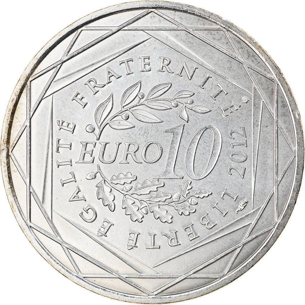 França, 10 Euro, Ile de France, 2012, Paris, AU(55-58), Prata, Gadoury:EU514