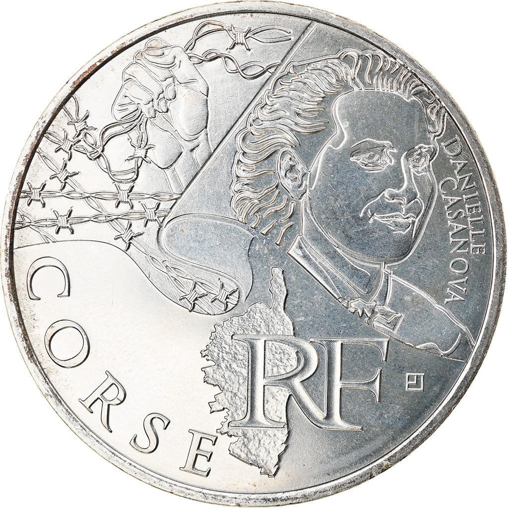 Frankrijk, 10 Euro, Corse, 2012, Paris, PR, Zilver, Gadoury:EU514, KM:1876