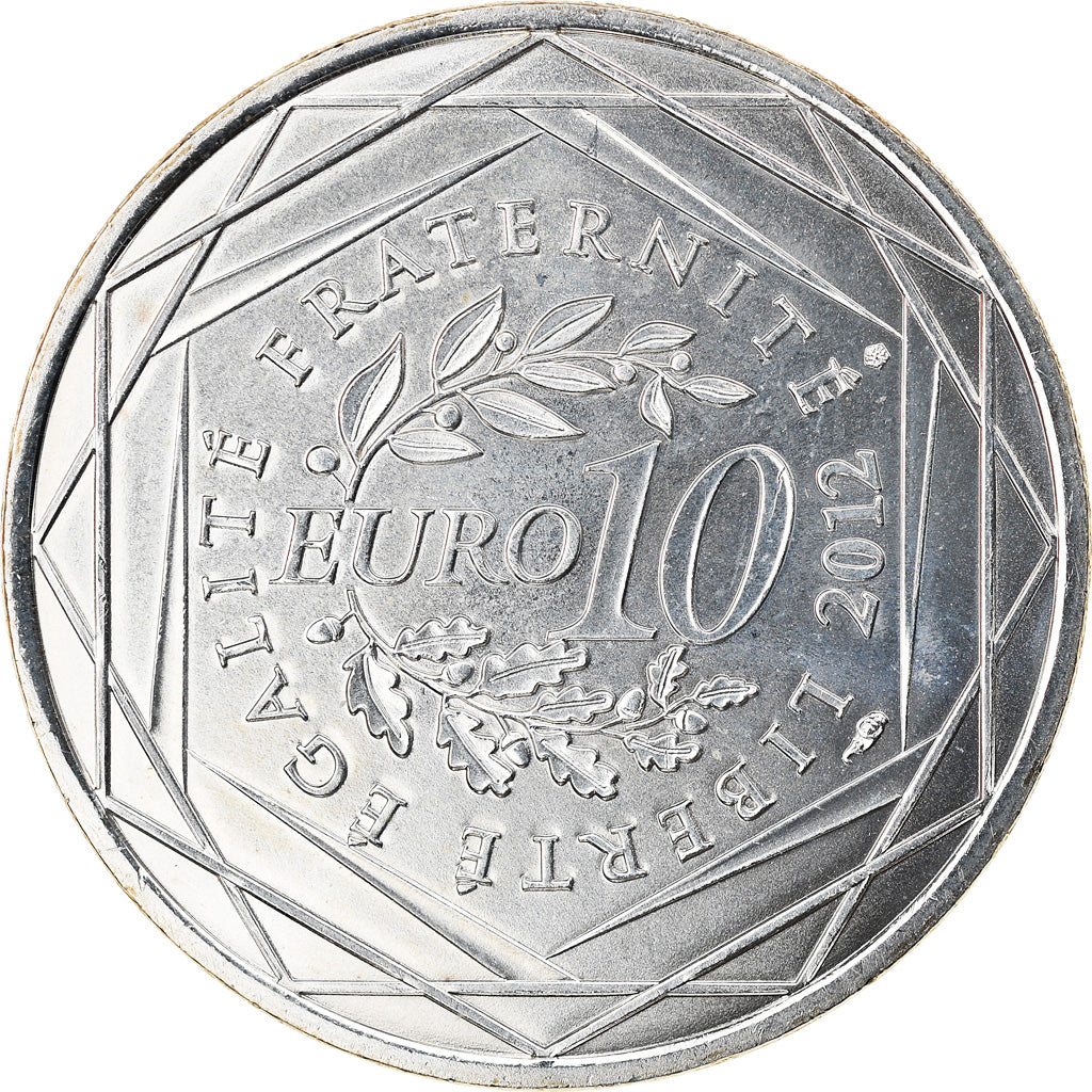 Francia, 10 Euro, Champagne-Ardenne, 2012, Paris, SPL-, Argento, Gadoury:EU514