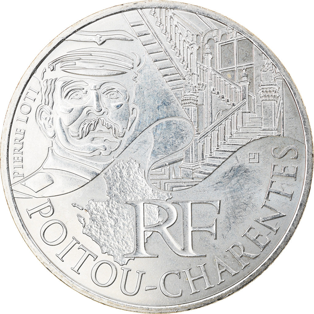 Frankrijk, 10 Euro, Poitou-Charentes, 2012, Paris, PR, Zilver, Gadoury:EU514