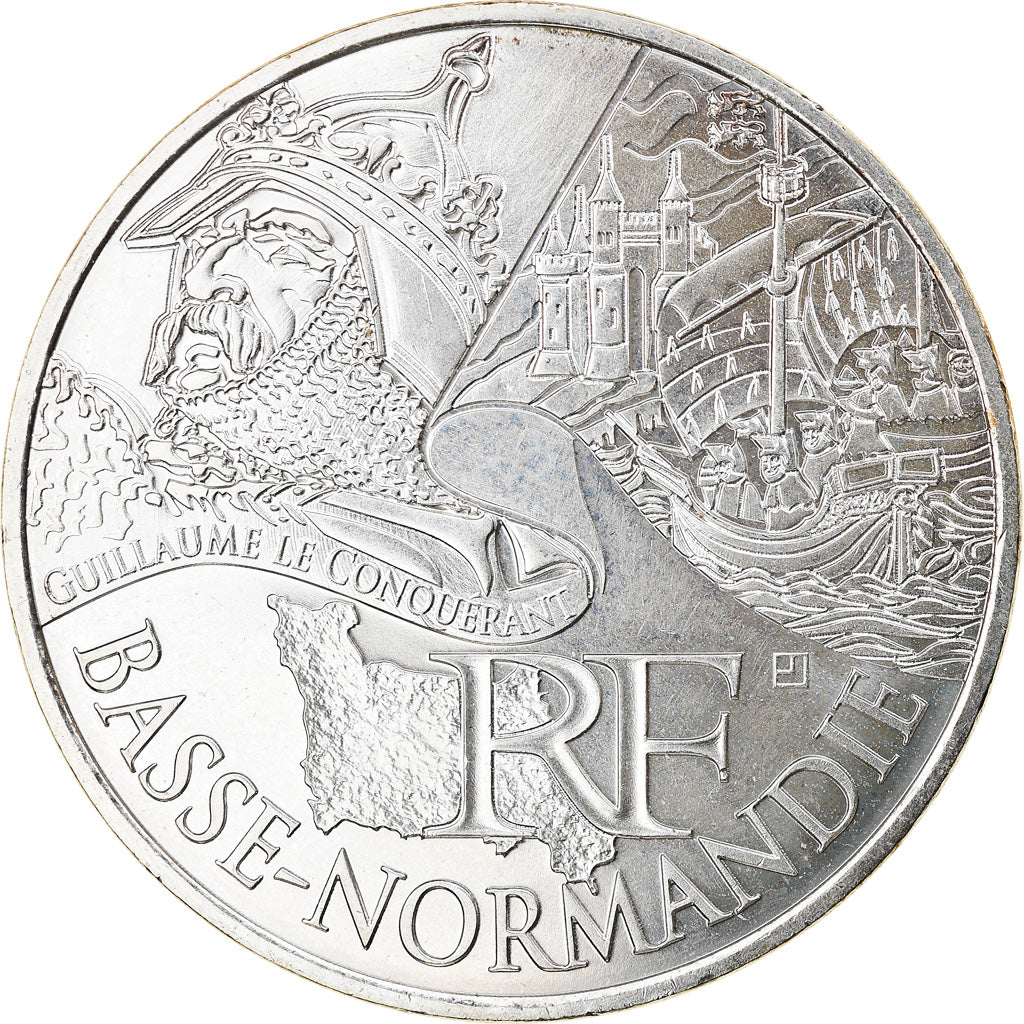 Frankrijk, 10 Euro, Basse Normandie, 2012, Paris, PR, Zilver, Gadoury:EU514