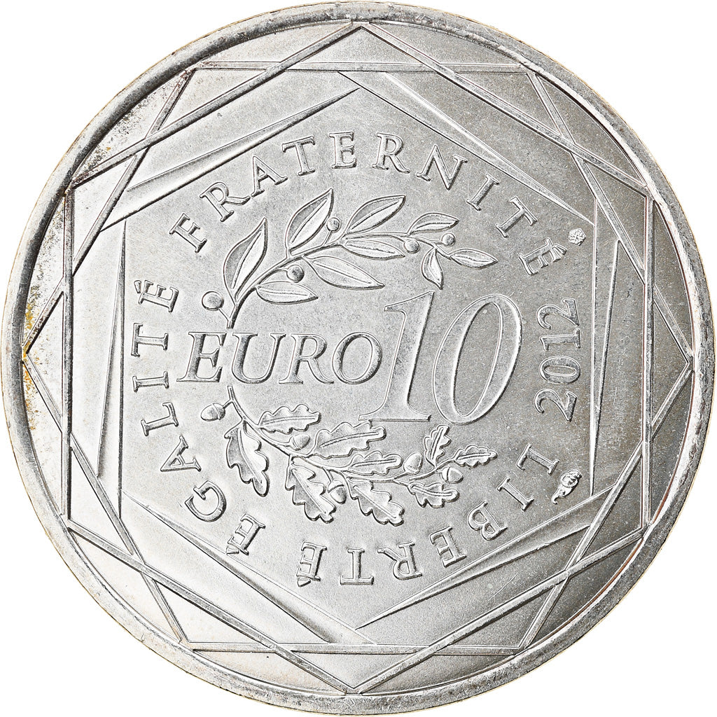 France, 10 Euro, Lorraine, 2012, Paris, AU(55-58), Silver, Gadoury:EU514