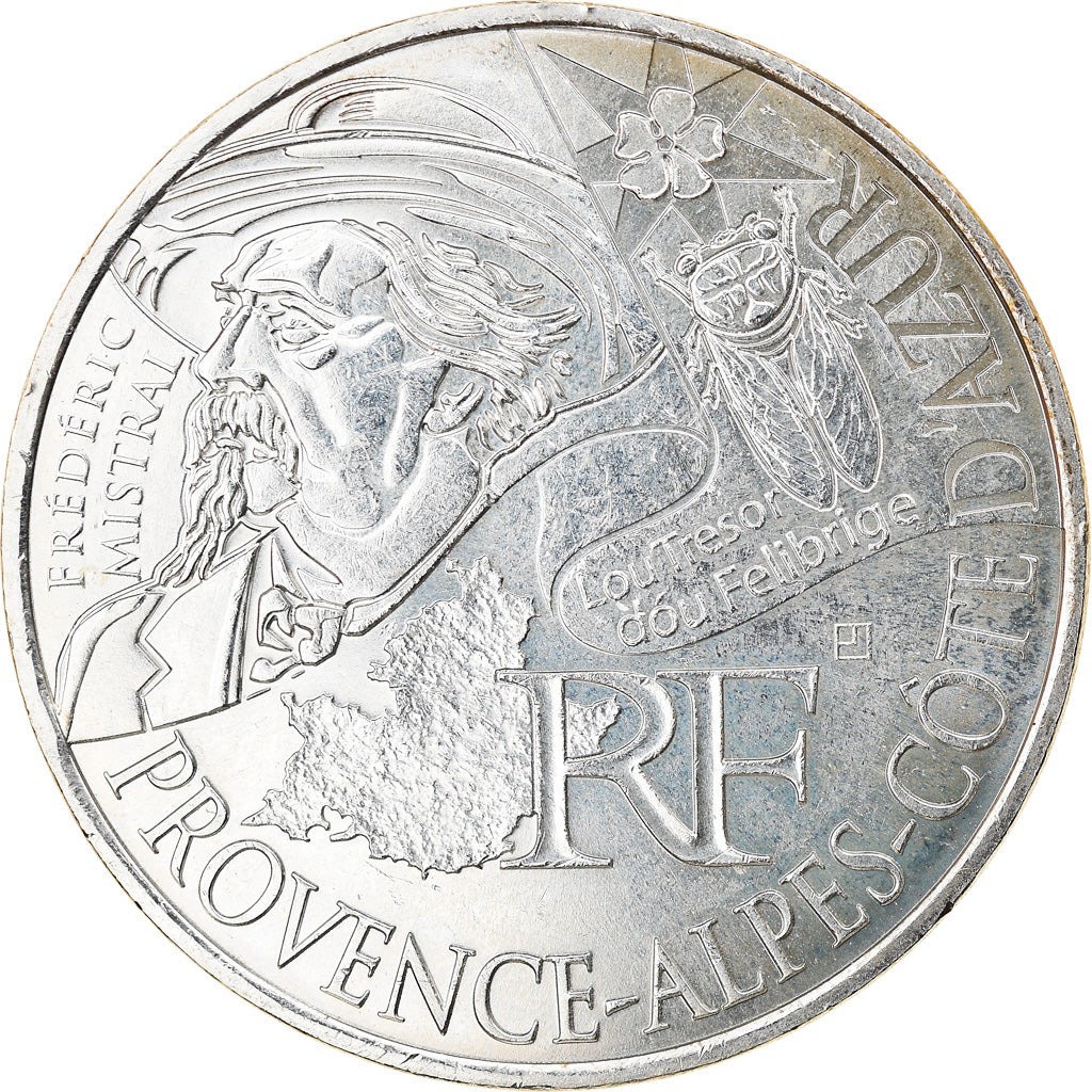 Frankrijk, 10 Euro, Provence-Alpes-Cote d'Azur, 2012, Paris, PR, Zilver