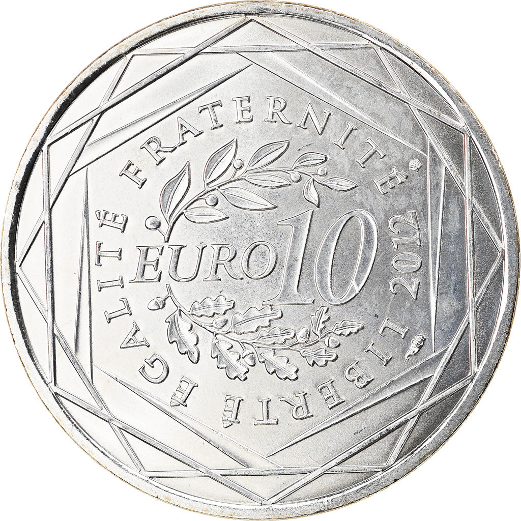 Frankrijk, 10 Euro, Franche-Comté, 2012, Paris, PR, Zilver, Gadoury:EU514