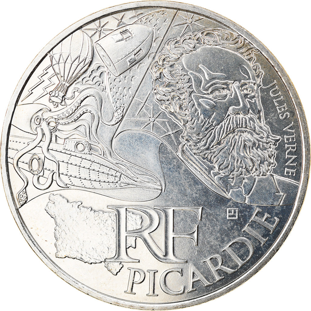 Francia, 10 Euro, Picardie, 2012, Paris, EBC, Plata, Gadoury:EU514, KM:1882