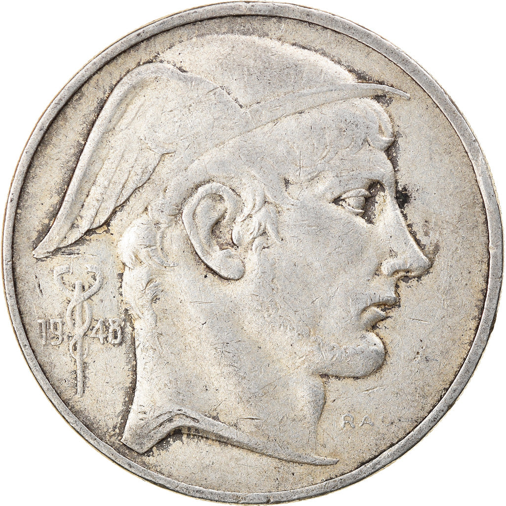 Moneta, Belgio, Régence Prince Charles, 50 Francs, 50 Frank, 1948, BB, Argento