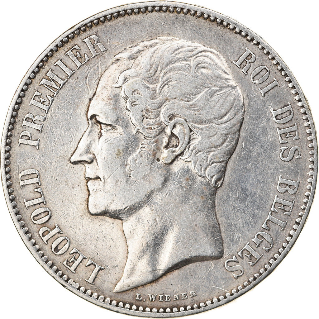 Coin, Belgium, Leopold I, 5 Francs, 5 Frank, 1851, EF(40-45), Silver, KM:17
