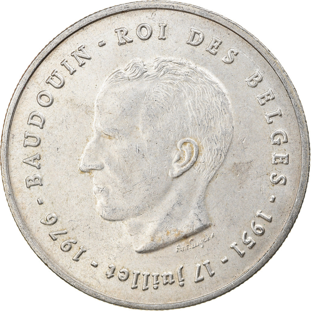 Coin, Belgium, Baudouin I, 250 Francs, 250 Frank, 1976, AU(50-53), Silver
