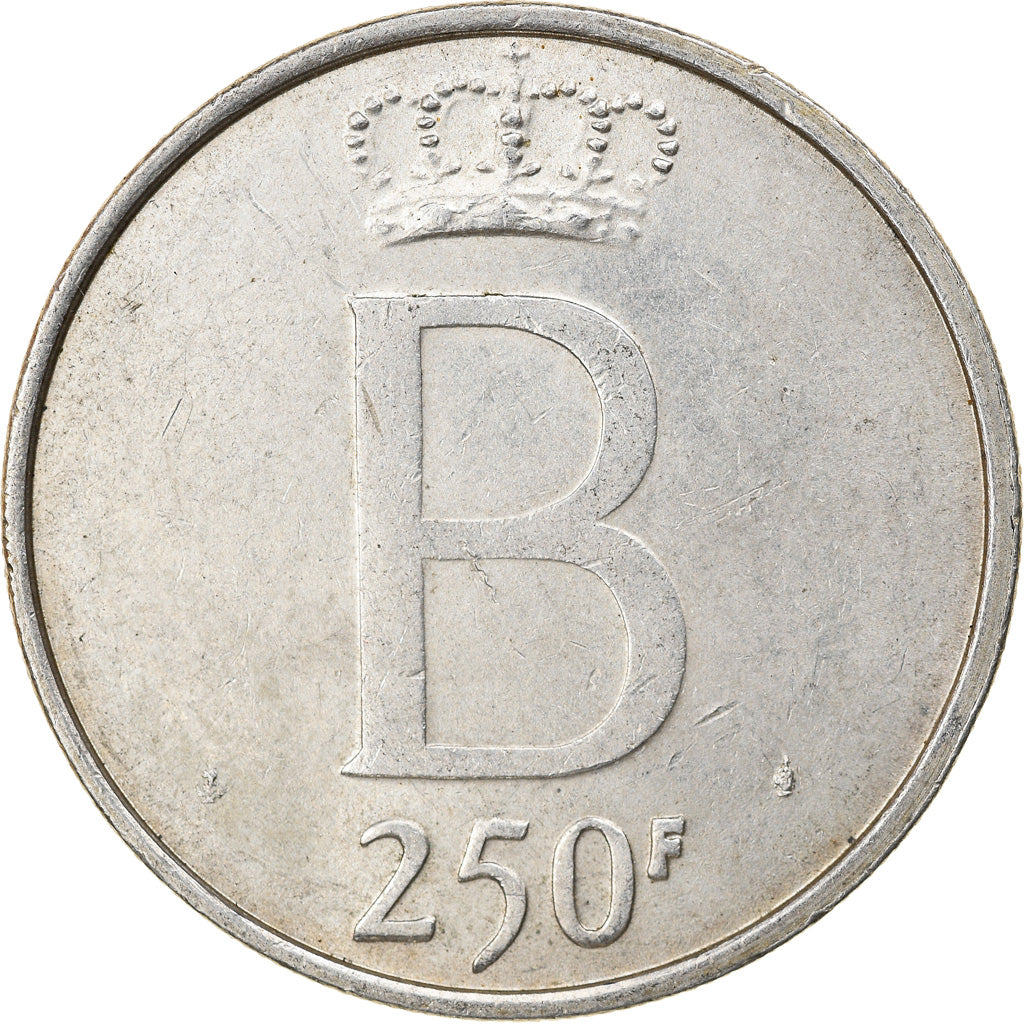Coin, Belgium, Baudouin I, 250 Francs, 250 Frank, 1976, AU(50-53), Silver