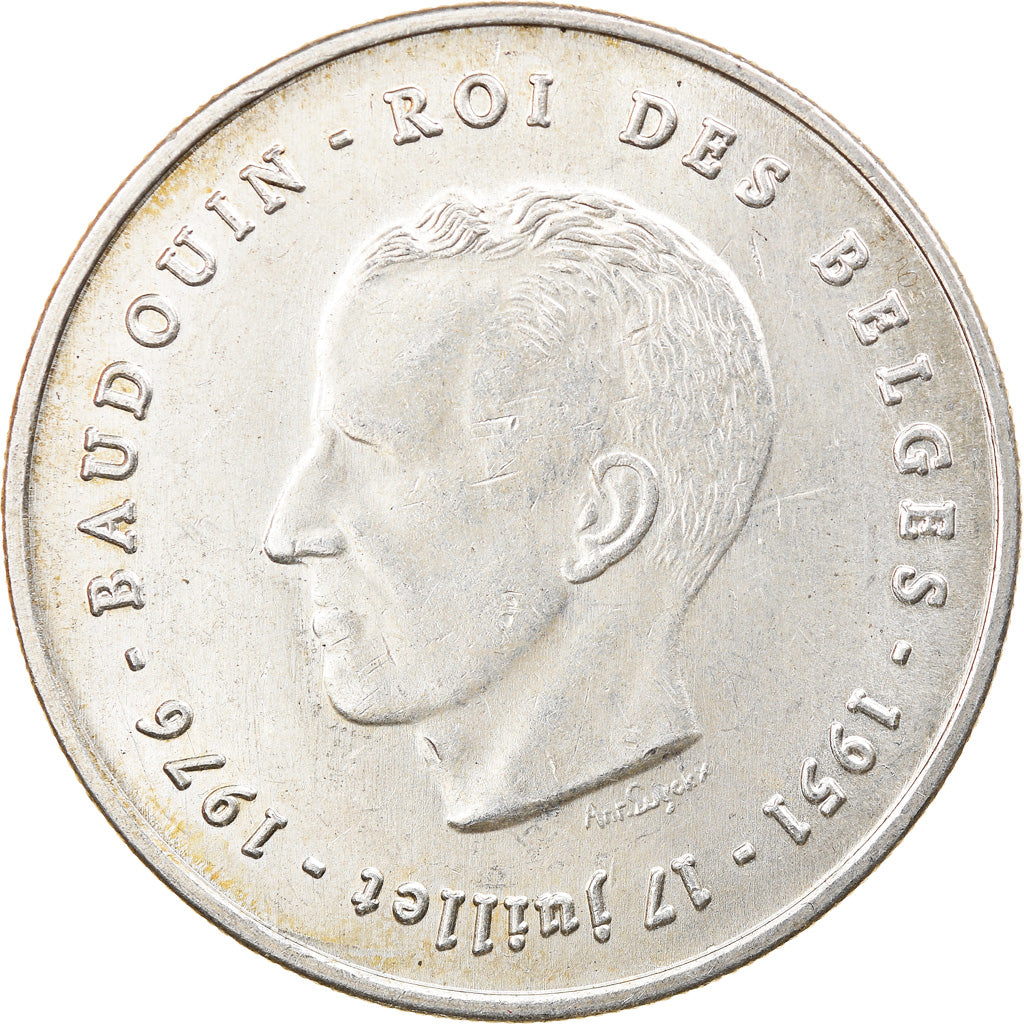 Coin, Belgium, Baudouin I, 250 Francs, 250 Frank, 1976, AU(50-53), Silver