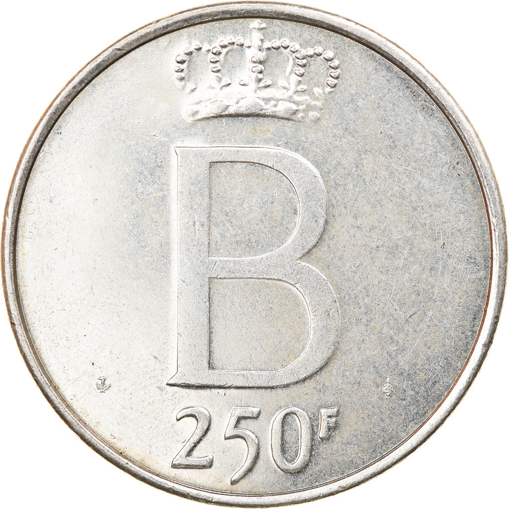 Coin, Belgium, Baudouin I, 250 Francs, 250 Frank, 1976, AU(50-53), Silver