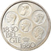 Moneda, Bélgica, Baudouin I, 500 Francs, 500 Frank, 1980, Brussels, MBC+, Plata
