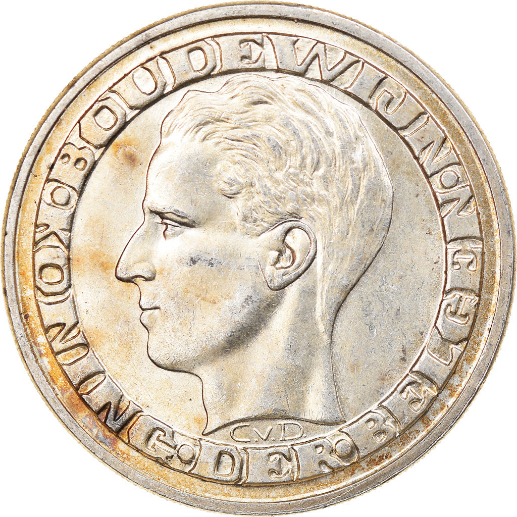 Moeda, Bélgica, Baudouin I, 50 Francs, 50 Frank, 1958, AU(50-53), Prata