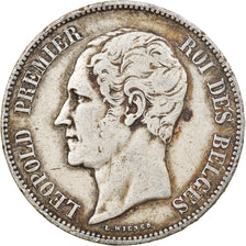 Moneta, Belgio, Leopold I, 5 Francs, 5 Frank, 1850, MB+, Argento, KM:17