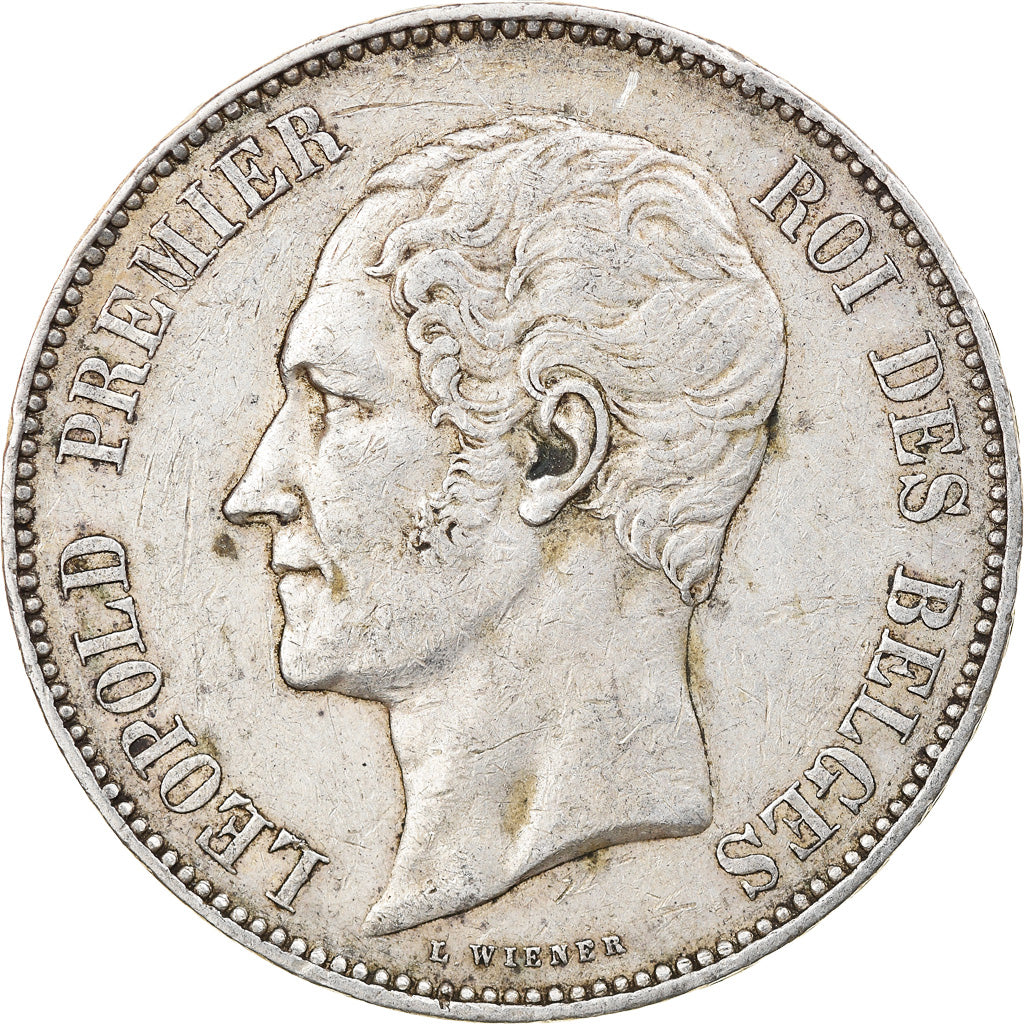 Coin, Belgium, Leopold I, 5 Francs, 5 Frank, 1852, EF(40-45), Silver, KM:17