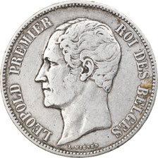 Münze, Belgien, Leopold I, 5 Francs, 5 Frank, 1853, S+, Silber, KM:17