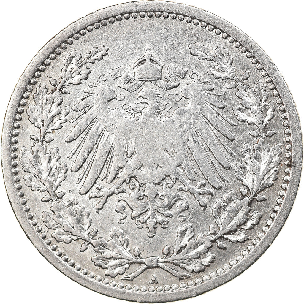 Münze, GERMANY - EMPIRE, 1/2 Mark, 1905, Berlin, SS, Silber, KM:17