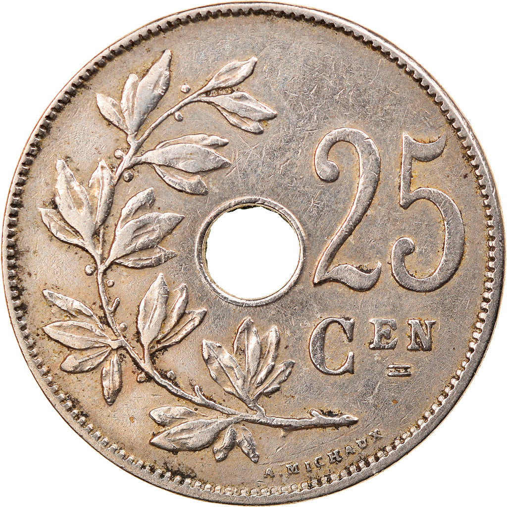 Moneta, Belgio, Albert I, 25 Centimes, 1929, BB, Rame-nichel, KM:68.1