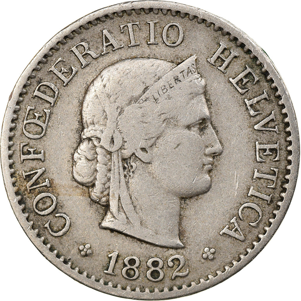 Münze, Schweiz, 5 Rappen, 1882, Bern, SS, Copper-nickel, KM:26