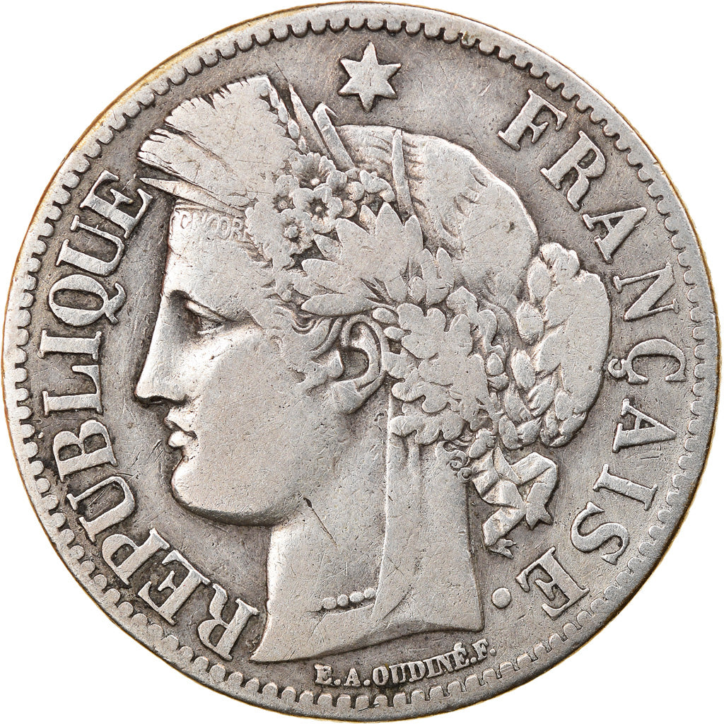 Münze, Frankreich, Cérès, 2 Francs, 1870, Paris, S+, Silber, KM:817.1