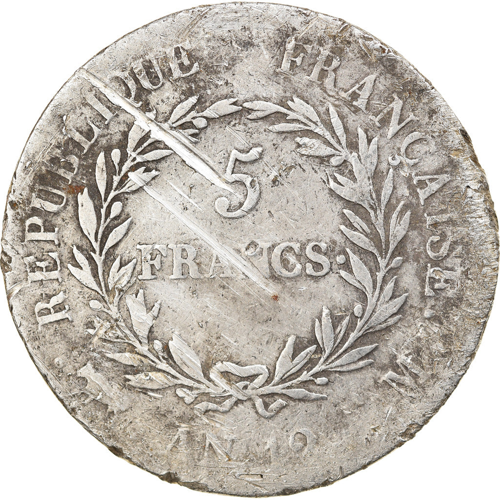 Moneta, Francja, Napoléon I, 5 Francs, 1804, Paris, F(12-15), Srebro, KM:659.1