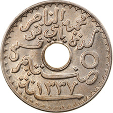 Coin, Tunisia, Muhammad al-Nasir Bey, 5 Centimes, 1919, Paris, EF(40-45)