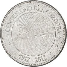 NICARAGUA, 5 Cordobas, 2012, KM #111, EF(40-45), Nickel Plated Iron, 28, 7.74