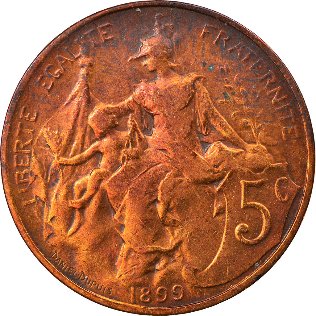 Coin, France, Dupuis, 5 Centimes, 1899, Paris, VF(30-35), Bronze, KM:842