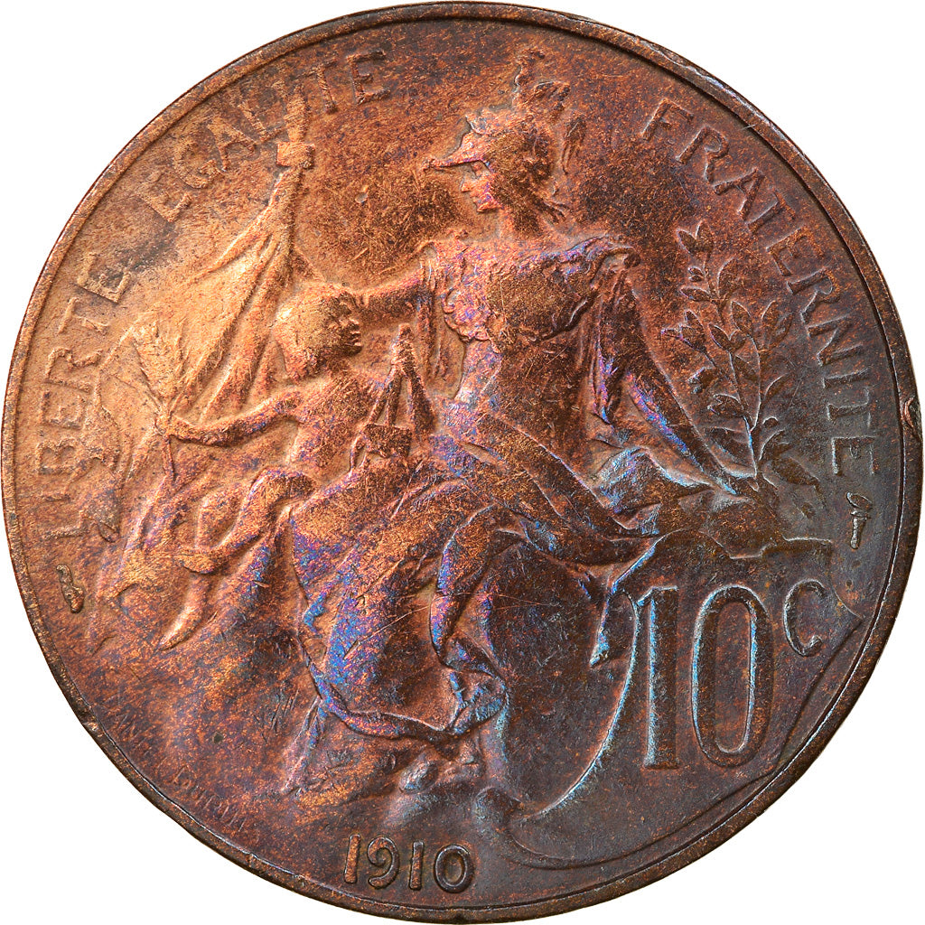 Coin, France, Dupuis, 10 Centimes, 1910, Paris, EF(40-45), Bronze, KM:843