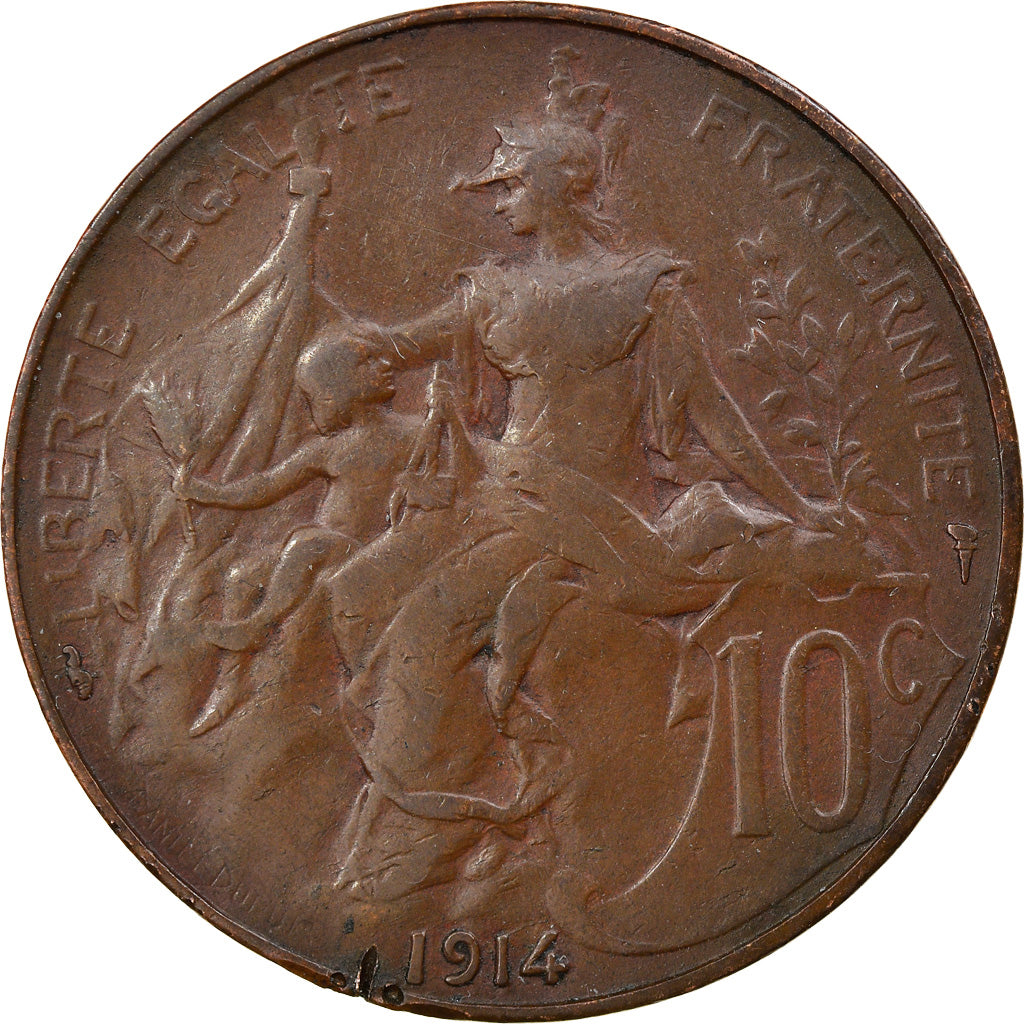 Monnaie, France, Dupuis, 10 Centimes, 1914, Paris, TTB, Bronze, Gadoury:277